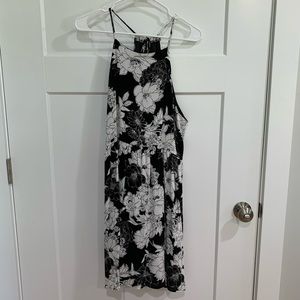 Black and white floral dress